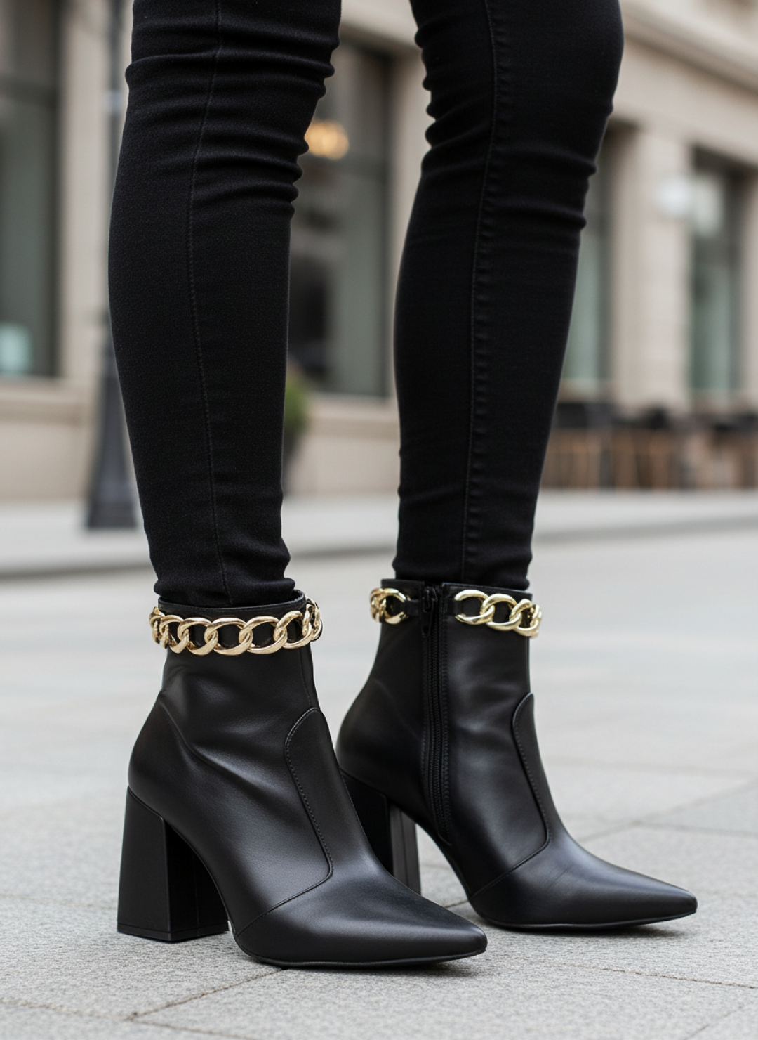 Bota Bico Fino Cano Médio