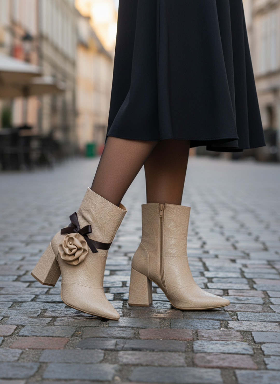 Bota Bico Fino Cano Médio