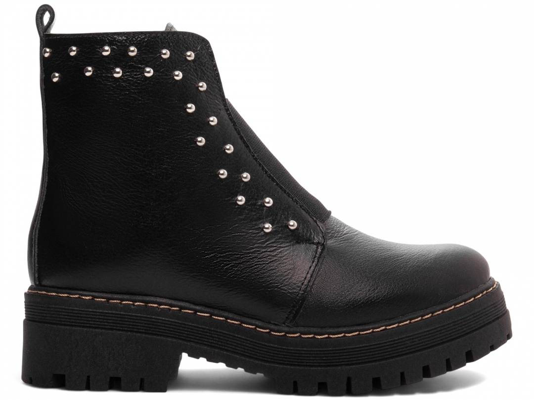 Bota Coturno Sola Tratorada Couro