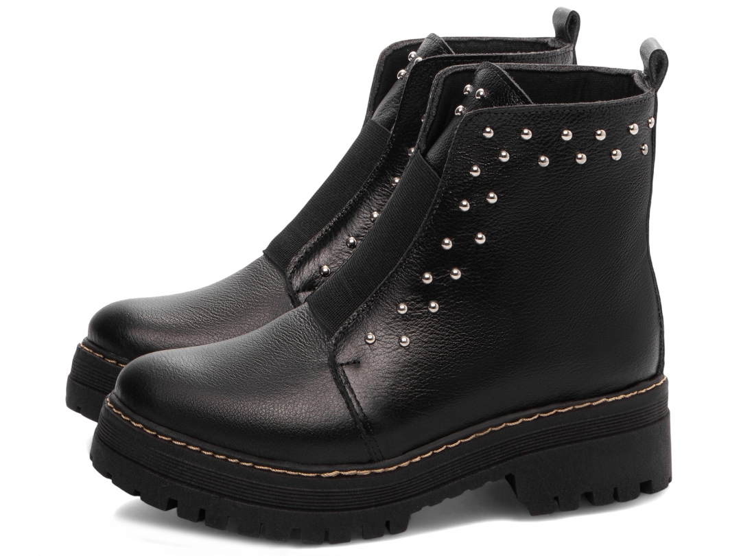 Bota Coturno Sola Tratorada Couro